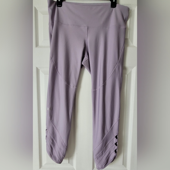 Women's Under Armour Workout Set Hooded Jacket & Leggings Size L & XL Lavender - Picture 6 of 10